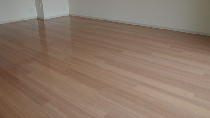 千代田区新築マンションの滑り防止フロアコーティング施工後