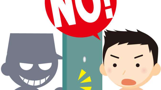 悪徳業者にノーをつきつける男性