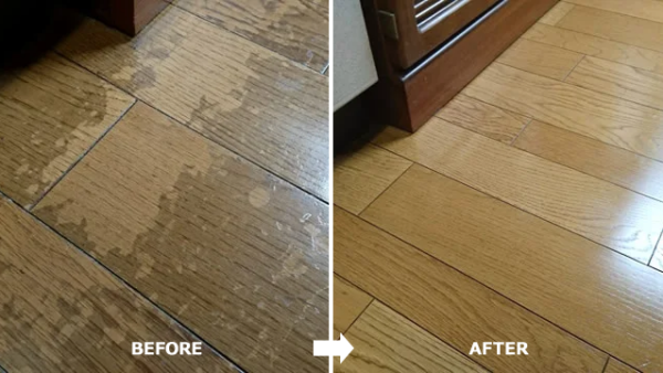 葛飾区｜使い込まれた床がフロアコーティングで輝く【写真多めで紹介】